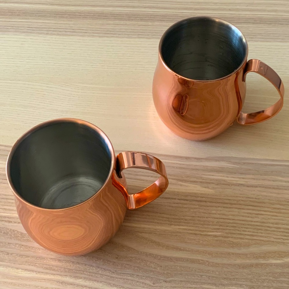 Copper Moscow Mule Mugs - Set of Two - Picture 1 of 3